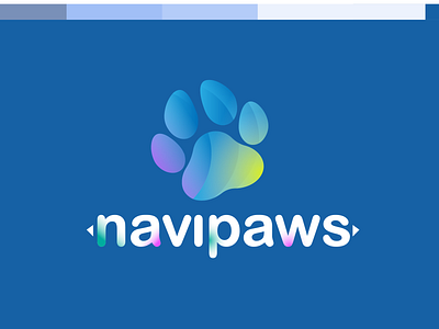 pet service logo art design gradient illustrator logo navigate paw pet pet care