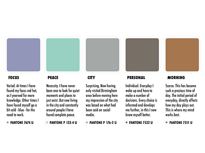 Personal Pantone blog