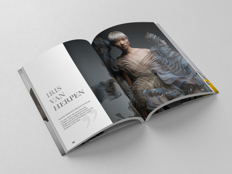 IRIS VAN HERPEN - EDITORIAL body text typography type picture image colour composition layout design editorial