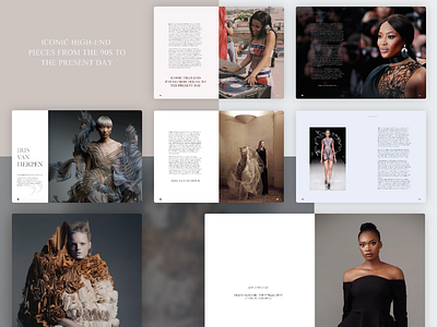 Editorial design - High End Fashion composition design editorial fashion layout