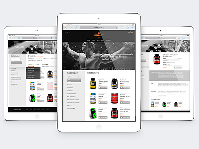 Ironmarket shop e commerce filter gym main page online shop product list search sport web