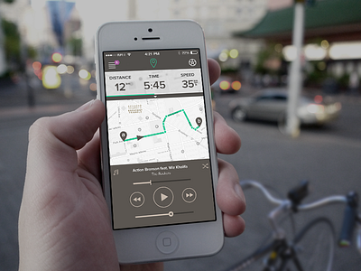 Bicycle Tracker App app bicycle map navigation player tracker ui