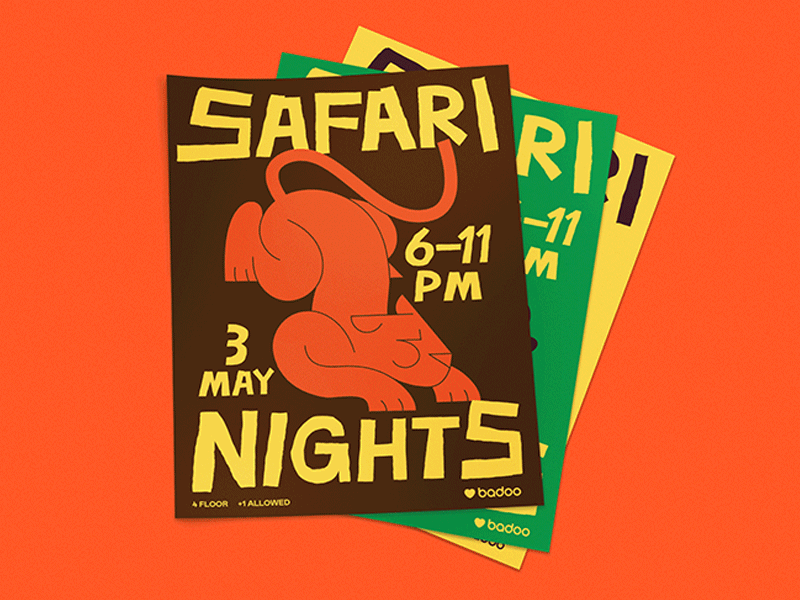 Safari Nights Event Posters