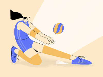 Volley session ! characterdesign illustration procreate volleyball