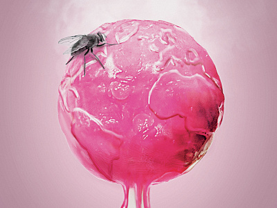 Climate changes climate climatechange fly illustration photomanipulation pink poster