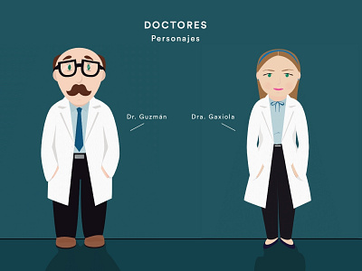 Personajes / Doctores caricatura diseño doctor ilustracion personaje