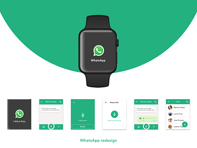 WhatsApp Redesign aplicación apple devices diseño watch app whatsapp