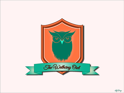 The watching owl - Weekly warm-up colors crest design gradient graphic design illustration illustrator thw watching owl vector vector art vector illustration weekly warm up