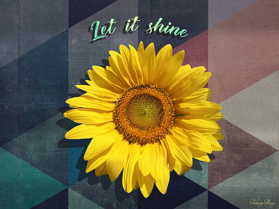 Let it shine colors designinspiration graphic design graphicdesign let it shine mood photoshop photoshop art sunflower