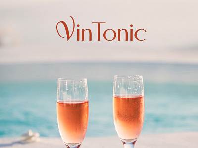 Logo Design - VinTonic bottle branding colors design drink gradient graphic design illustration illustrator logo tonic ui vector wine