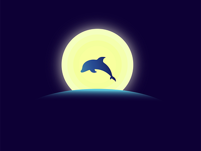 Dolphin in the Moonlight