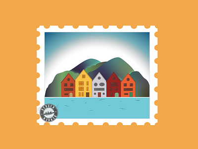 Stamp  Bergen-Norway