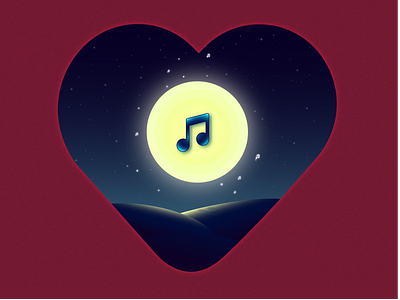 Thankful for the Music! artists design dreamers gradient illustration illustrator life mood moonlight music musicians nature stars thankfu universe vector