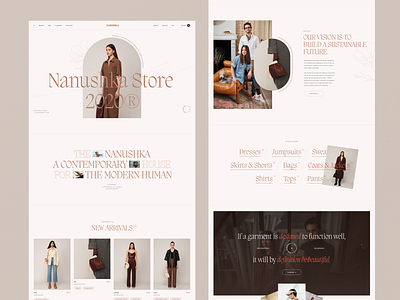 Nanushka Store fashion grid homepage interaction minimal typogaphy ui