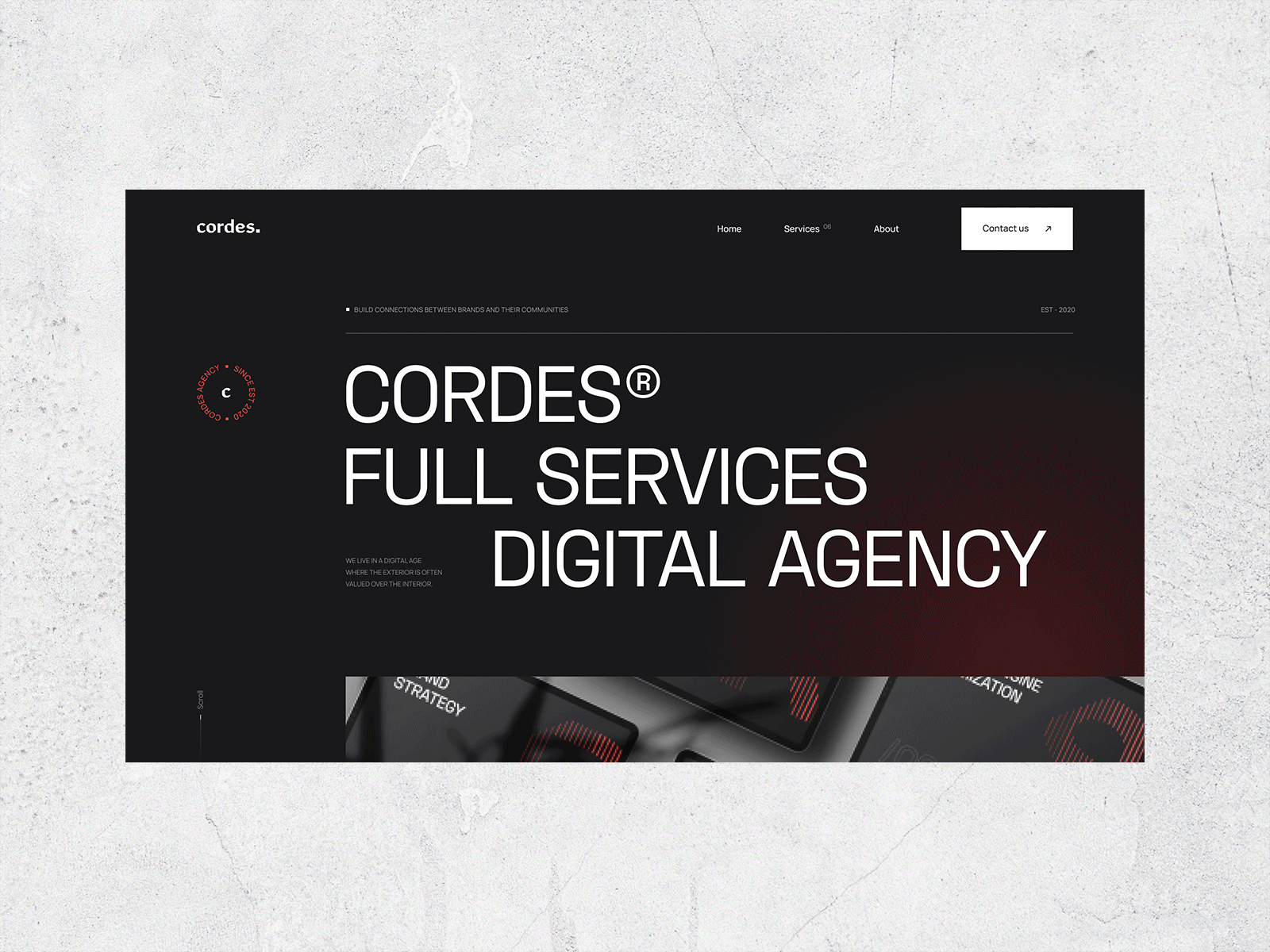Cordes Agency agency animation black branding business card contact design identity interaction minimal red services swiss tshirt ui ux web