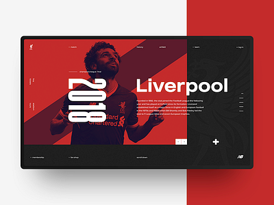 FC Liverpool design fifa football liverpool minimal red ui ux web