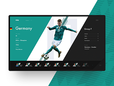 Germany FIFA World Cup 2018 2018 fifa football germany minimal sport ui