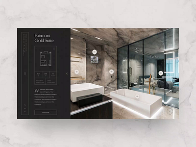 Fairmont Room Page animation design hotel interaction interior minimal room ui web