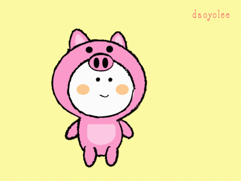 Pig 2019 animation design flat illustration vector