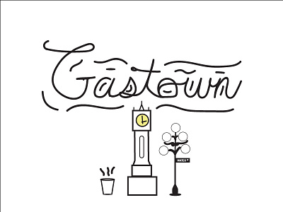 Gastown Illustration2 font graphicsn handletter icon illustration lettering