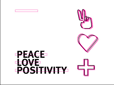 Peace Love and Positivity design dunk graphic icons illustration typography