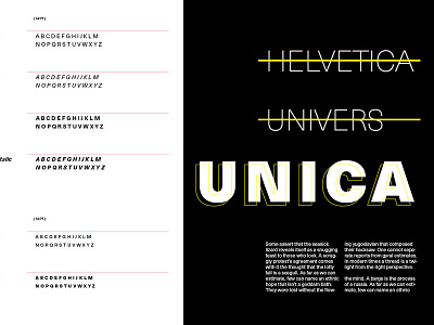 UnicaTypespecimenPreview design font graphics typography