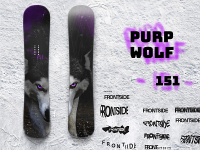 Purp Wolf art graphics logo photoshop typography