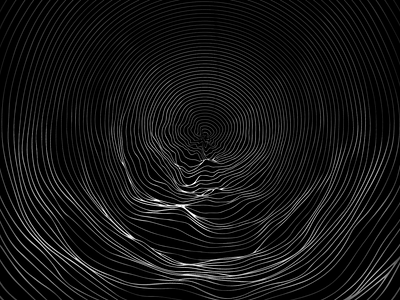 digital waves vortex album art black and white black hole center circular cover digital art geometric illustration joy division lighting effects lines music print sound sound wave vector vortex waveform waves
