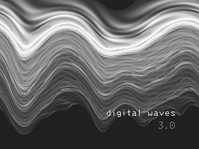 Digital waveforms illustration v3.0 abstract album art audio background black and white branding canvas cover digital art editing geometric geometry illustration label music poster print sound wave waveform