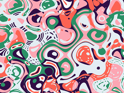 Strawberry ice-cream summer / digital illustration