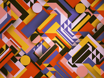Abstract geometric illustration print