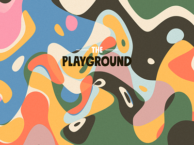 The playground poster illustration abstract branding canvas print children colorful colors cover games geometric geometry happy illustration joy kids play playground poster print shapes vector