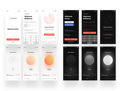 Smart home resident ios app application automation building dark mode devices home ios app light lightning lights mobile product design real estate residential saas app smart controls smart home startup switch ui ux