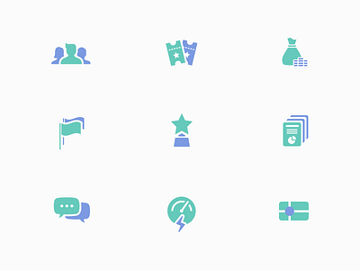 Two-Coloured Icons 2 colour community draw fast gift iconography icons prize svg swag various voice