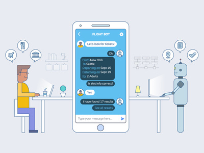 Chatbots Illustration finished