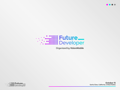 Future Developer Identity developer future gradient identity logo logotype sign square tech