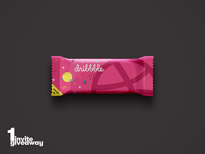 Dribbble Candy (one invite giveaway) ball bar candy chocolate dribbble invitation invite one promo sweet swiss