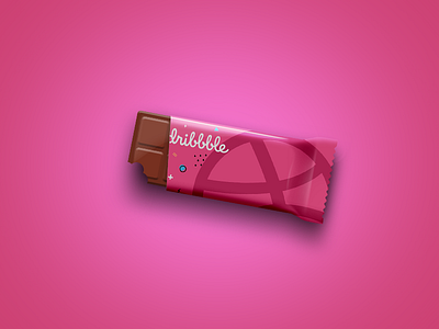 Dribbble Candy (eaten) ball bar candy chocolate dribbble invitation invite one promo sweet swiss