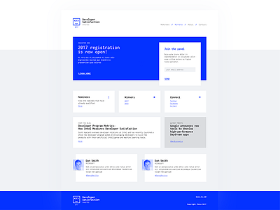 Developer Satisfaction Awards Website