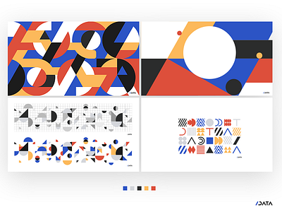 Slashdata branding discovery art direction brand branding data elements geometric geometry logo shapes slash style styleguide