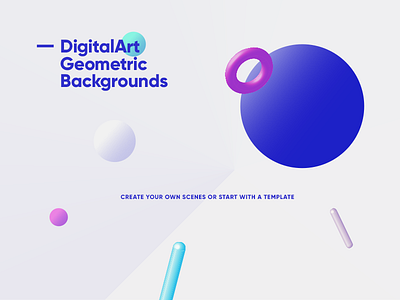 DigitalArt Geometric Backgrounds Bundle / Preview abstract art direction bauhaus bundle contemporary digital art minimalism modern style swiss vector white space