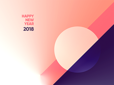 Happy New Year 2018 2018 abstract art art-direction contemporary digital-art happy minimalism modern swiss vector wishes