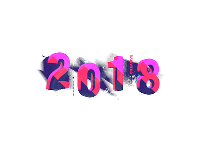 Creative 2018 2018 3d 80s art direction calendar grunge lettering new year numbers oldschool retro wishes