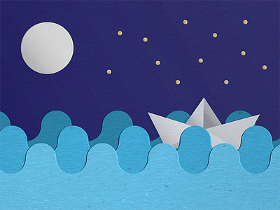 Paper boat illustration