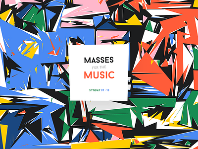 Masses for the music / teaser illustration abstract art event print shapes geometric grid illustration music poster palette pattern vector vibes