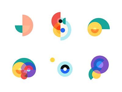 Geometric icon compositions