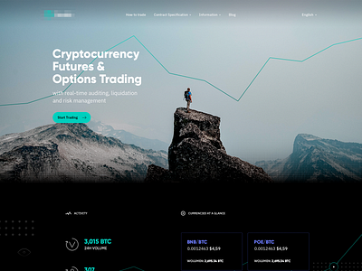 Crypto trade homepage