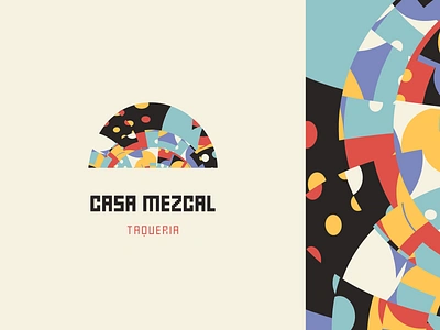 Casa Mezcal mexican taqueria identity art direction bar brand brand identity branding casa geometric geometry half circle illustration logo logomark logotype mexican mexico native primitive print tanqueria vector