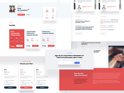 Online education / website design systemization art direction bold branding cards courses design systems education font combination grid homepage lessons online pricing plans profile seminars shadows typography ui ux ui web design