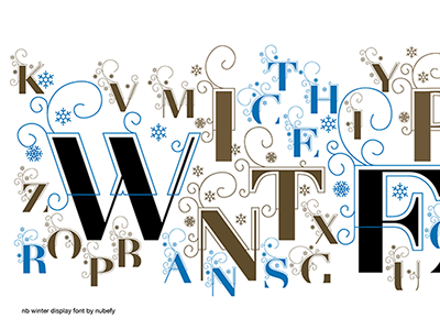 nb winter display font by nubefy